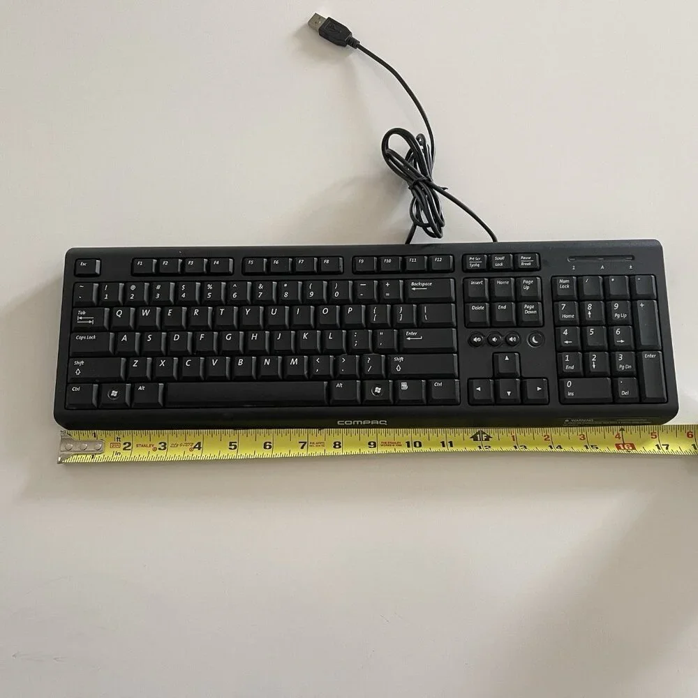 Compaq SK-2085 Wired USB Mechanical Clicky Keyboard Black Retro